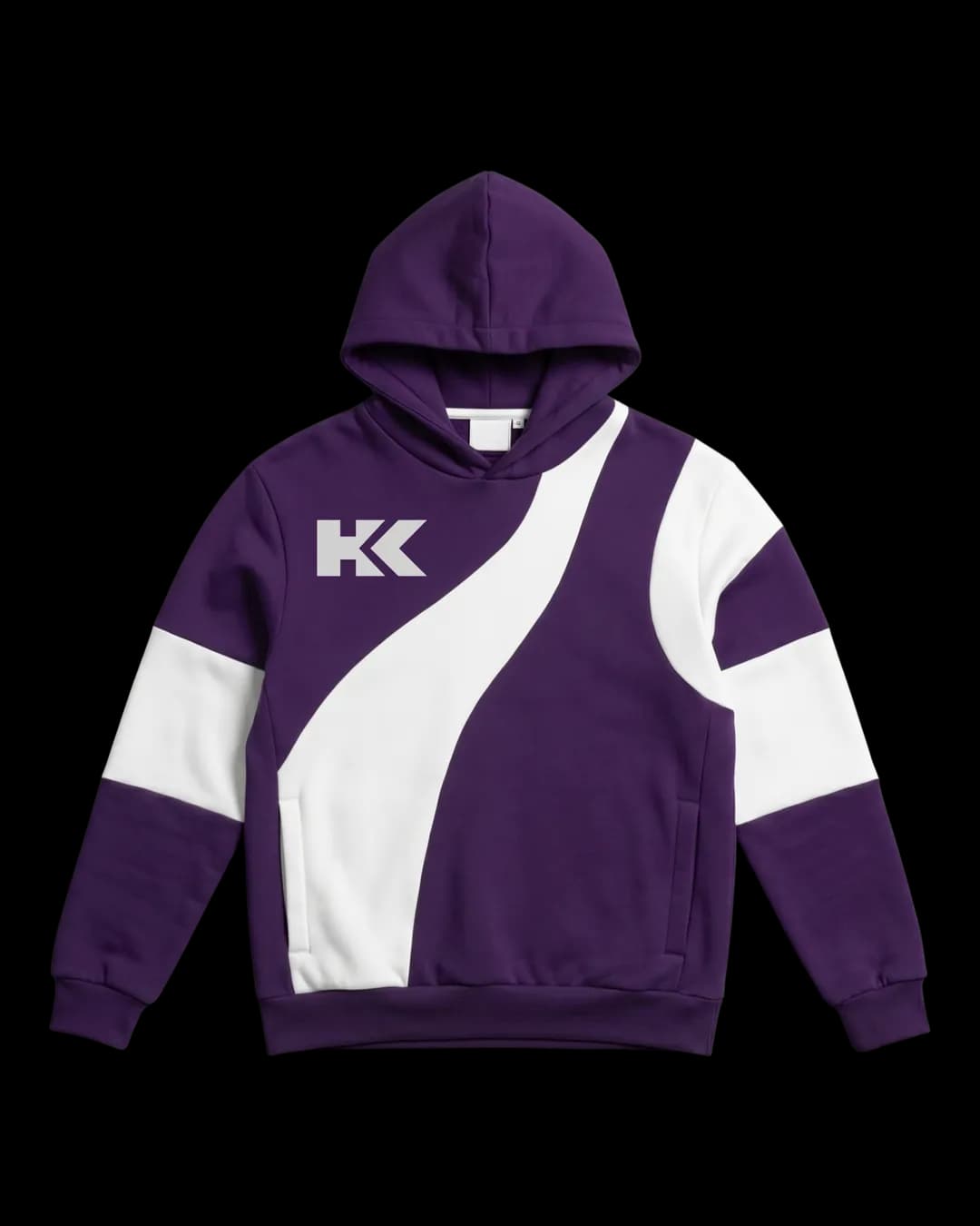 Swoosh Panel Hoodie in Purple