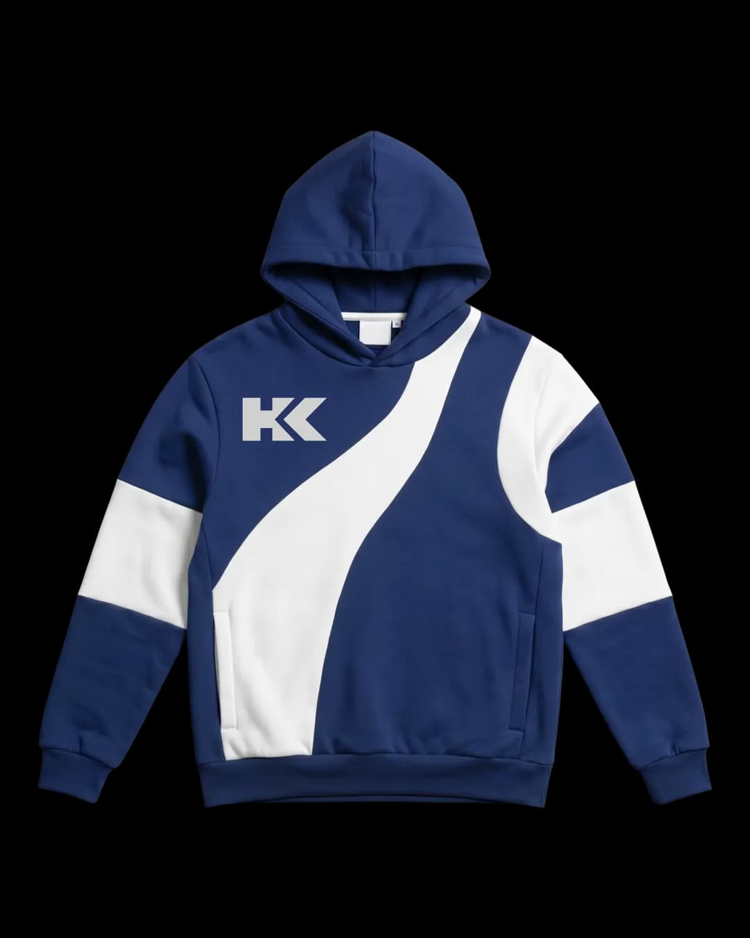 Swoosh Panel Hoodie in Royal Blue