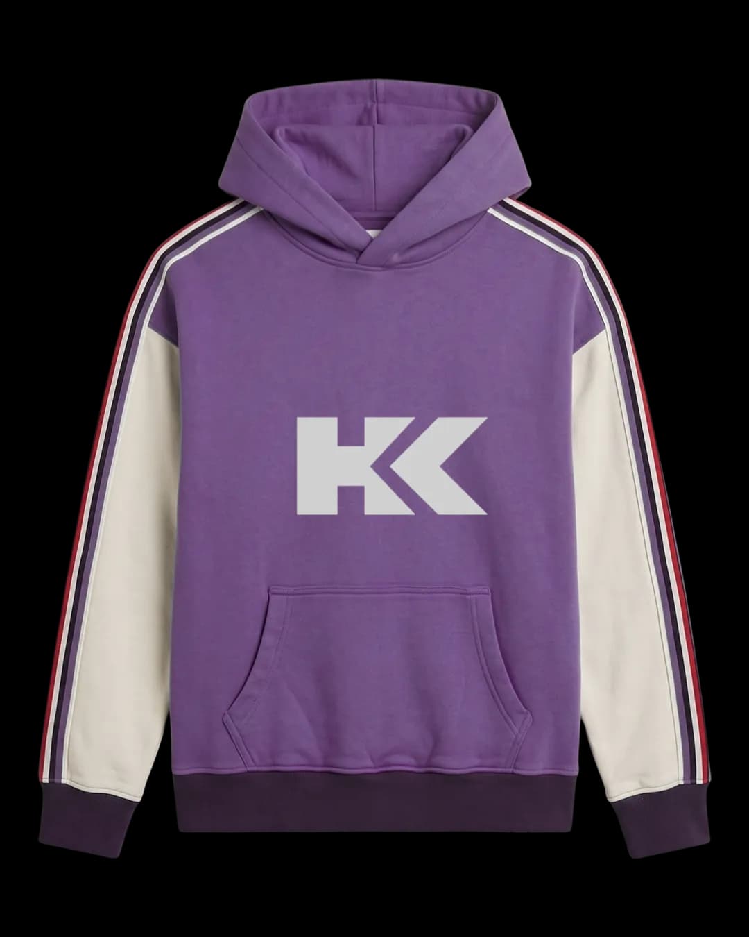 Contrast Sleeve Hoodie in Purple