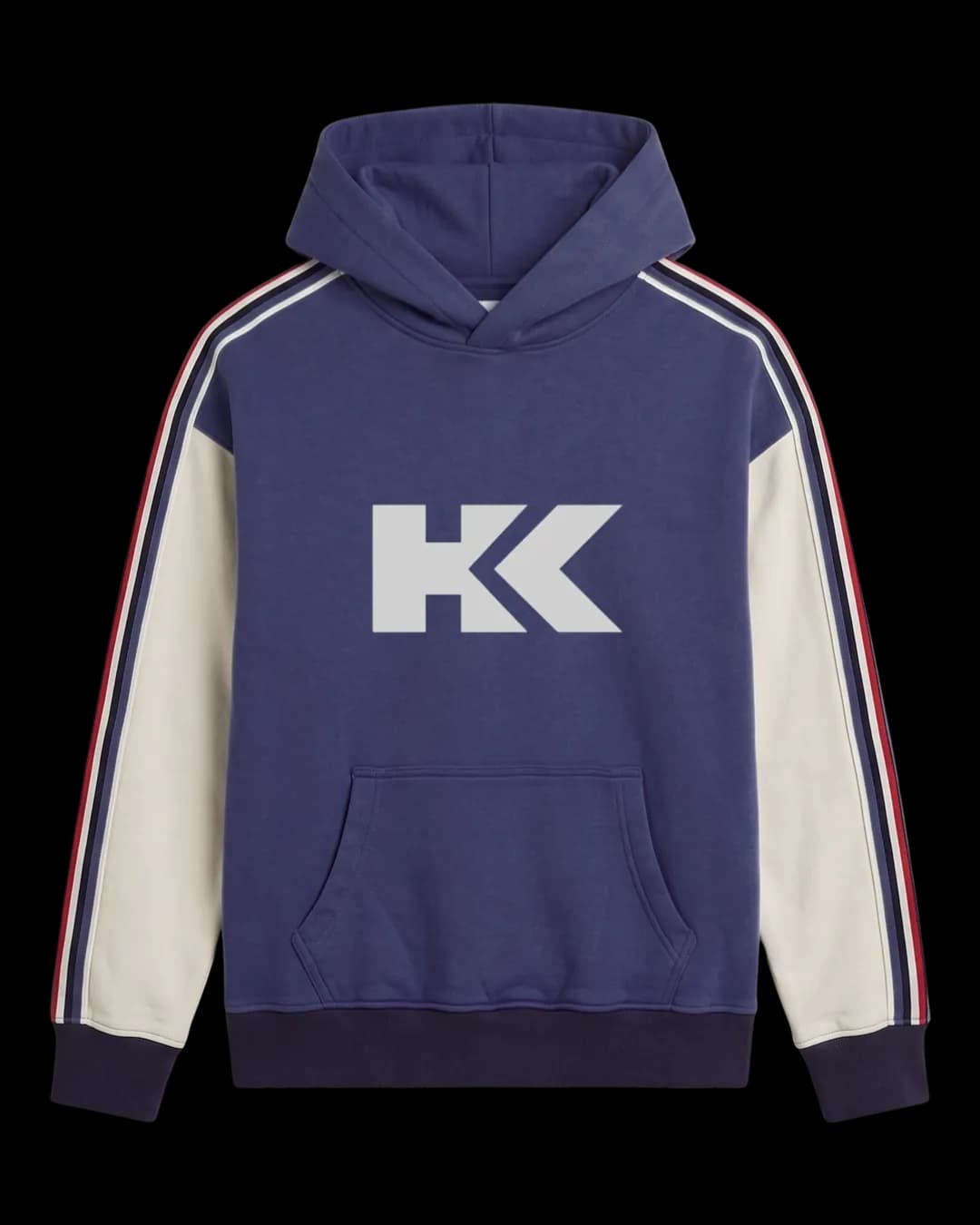 Contrast Sleeve Hoodie in Navy