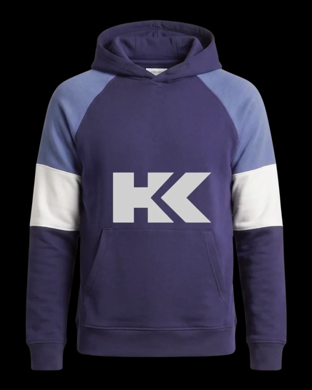 Raglan Colour Block Hoodie in Purple