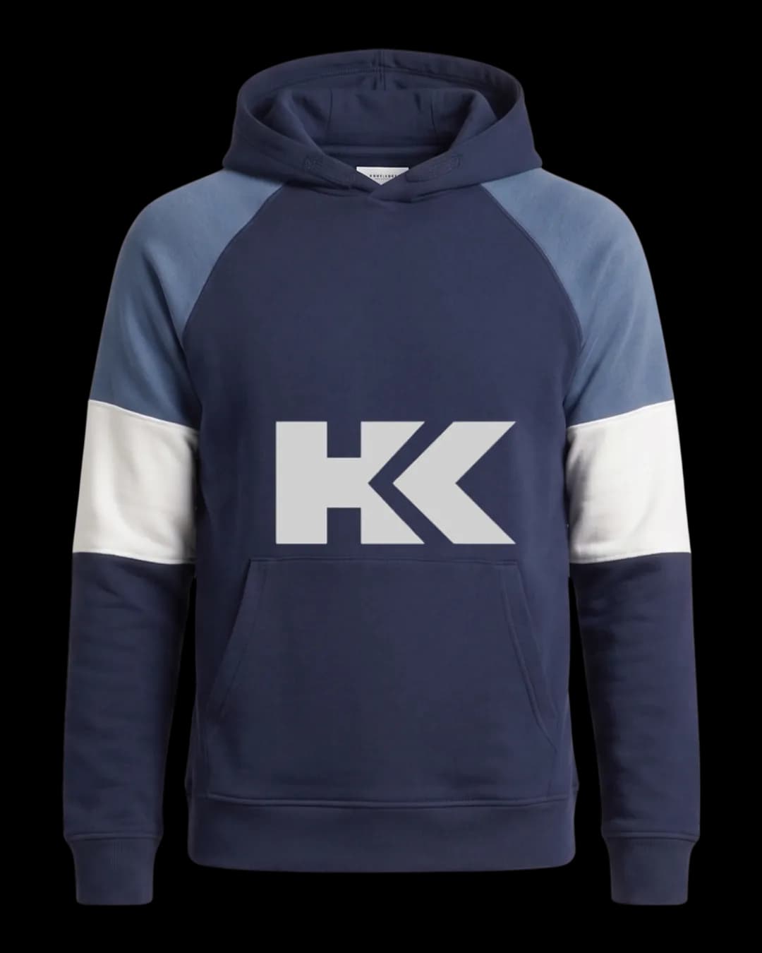 Raglan Colour Block Hoodie in Blue