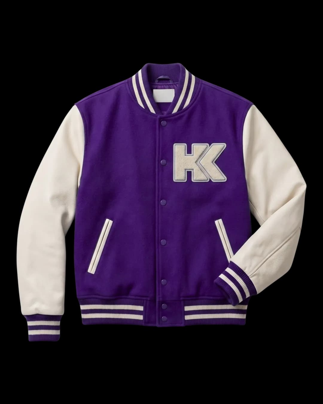 Varsity Jacket in Purple