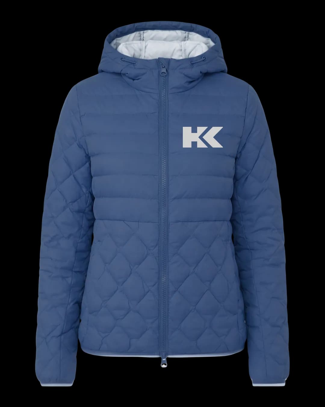 Quilted Hooded Jacket in Blue