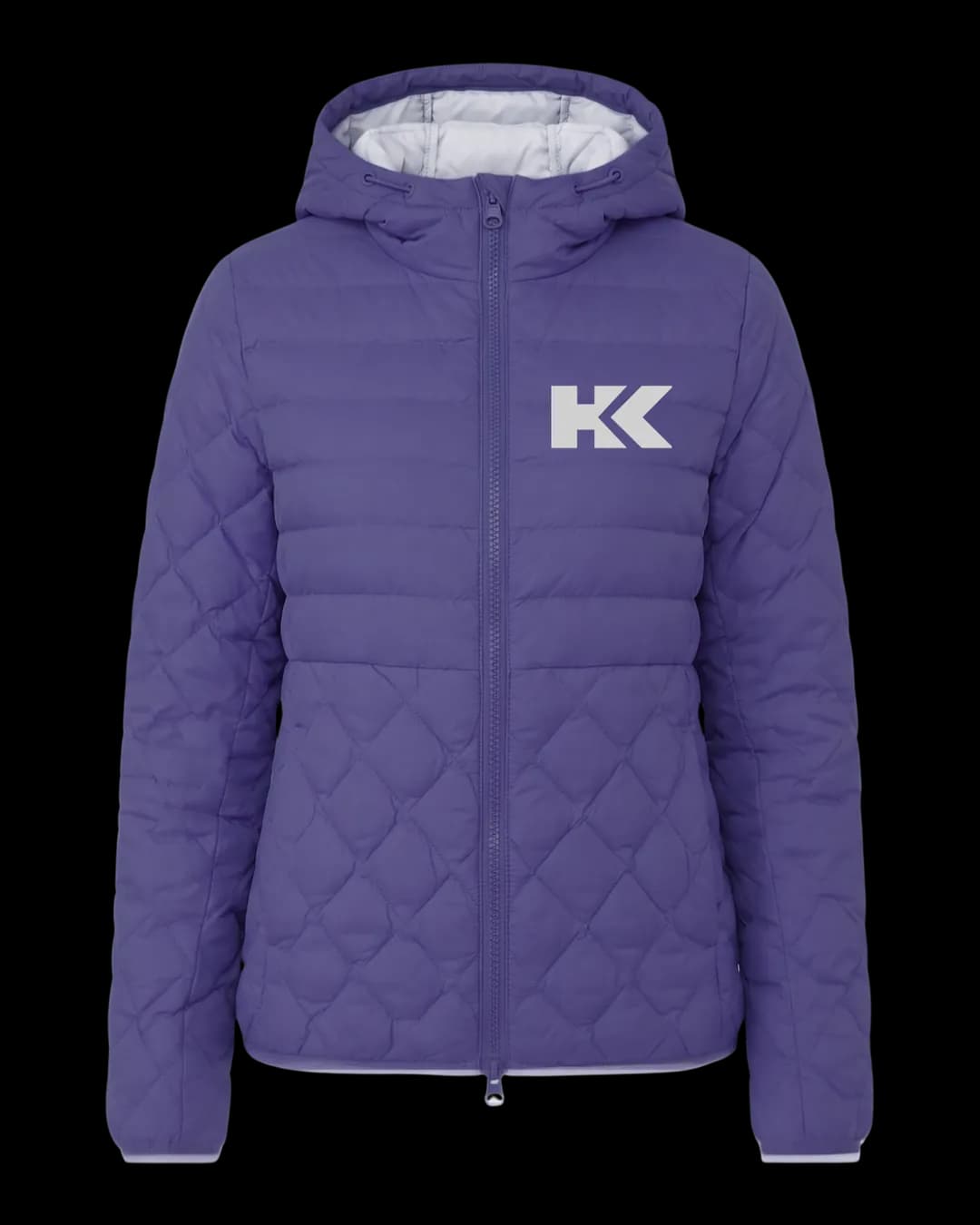 Quilted Hooded Jacket in Purple