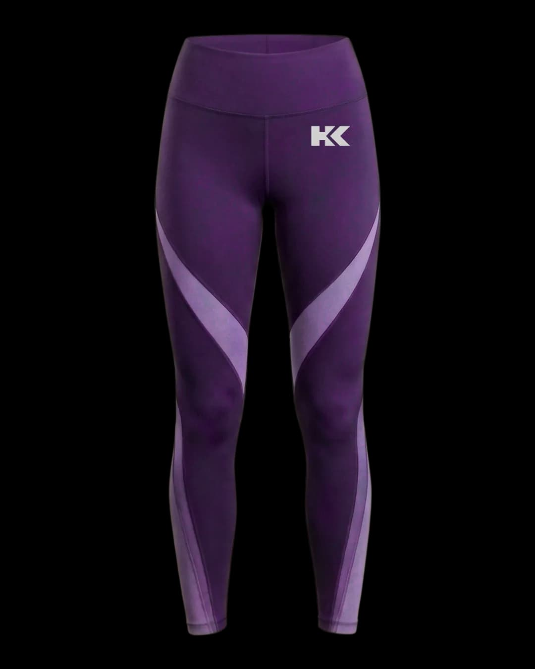 Contrast Panel Leggings in Purple