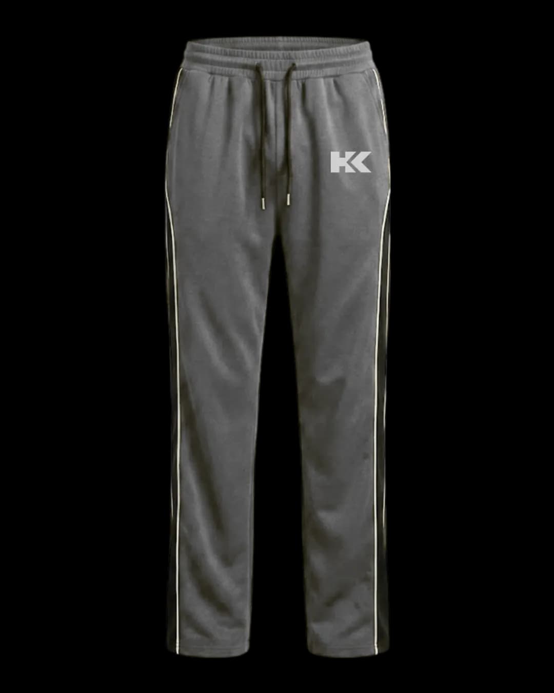 Side Piping Track Pants in Grey
