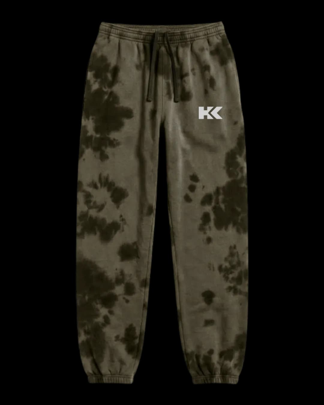 Tie-Dye Joggers in Olive