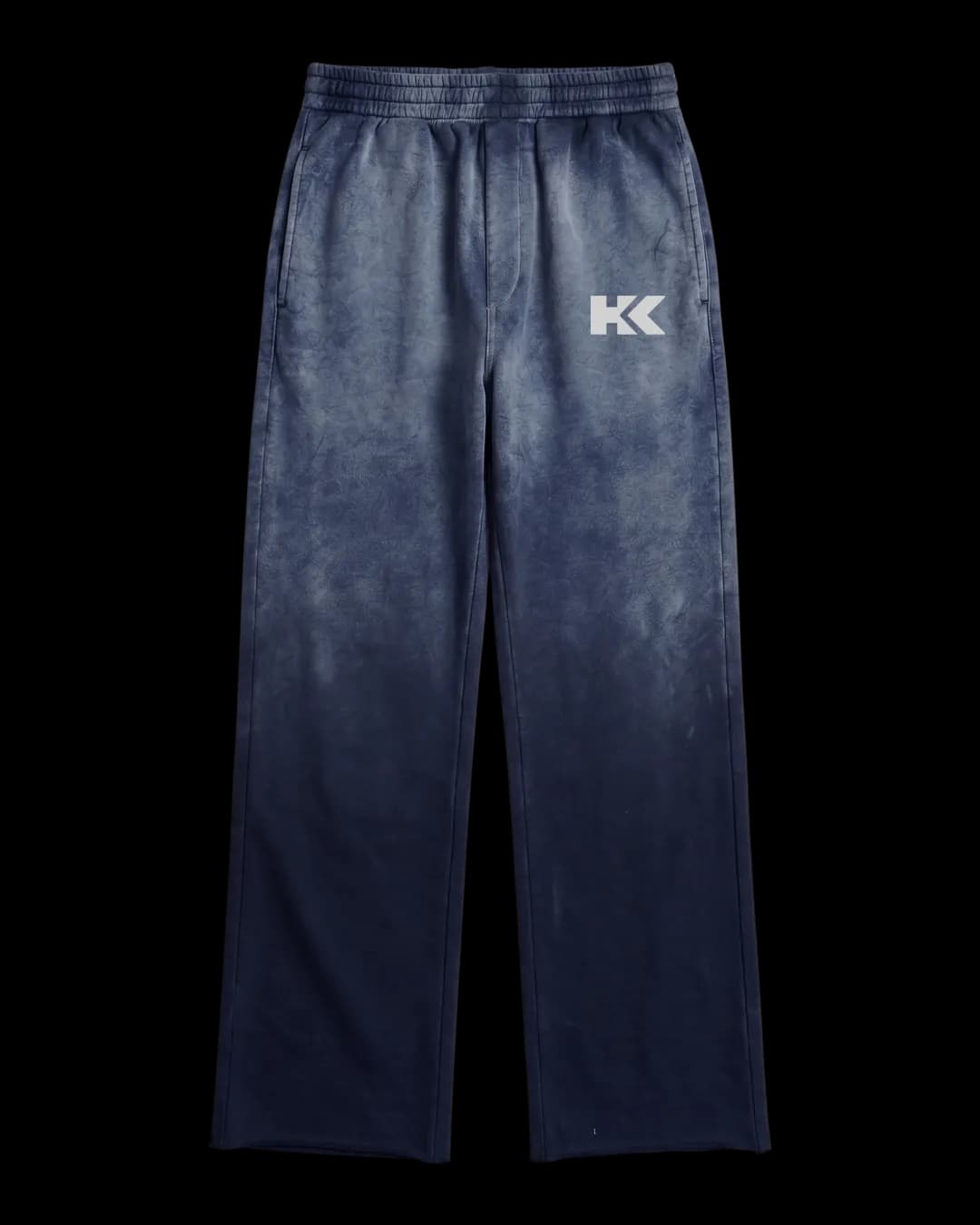 Faded Wide Leg Sweatpants in Navy