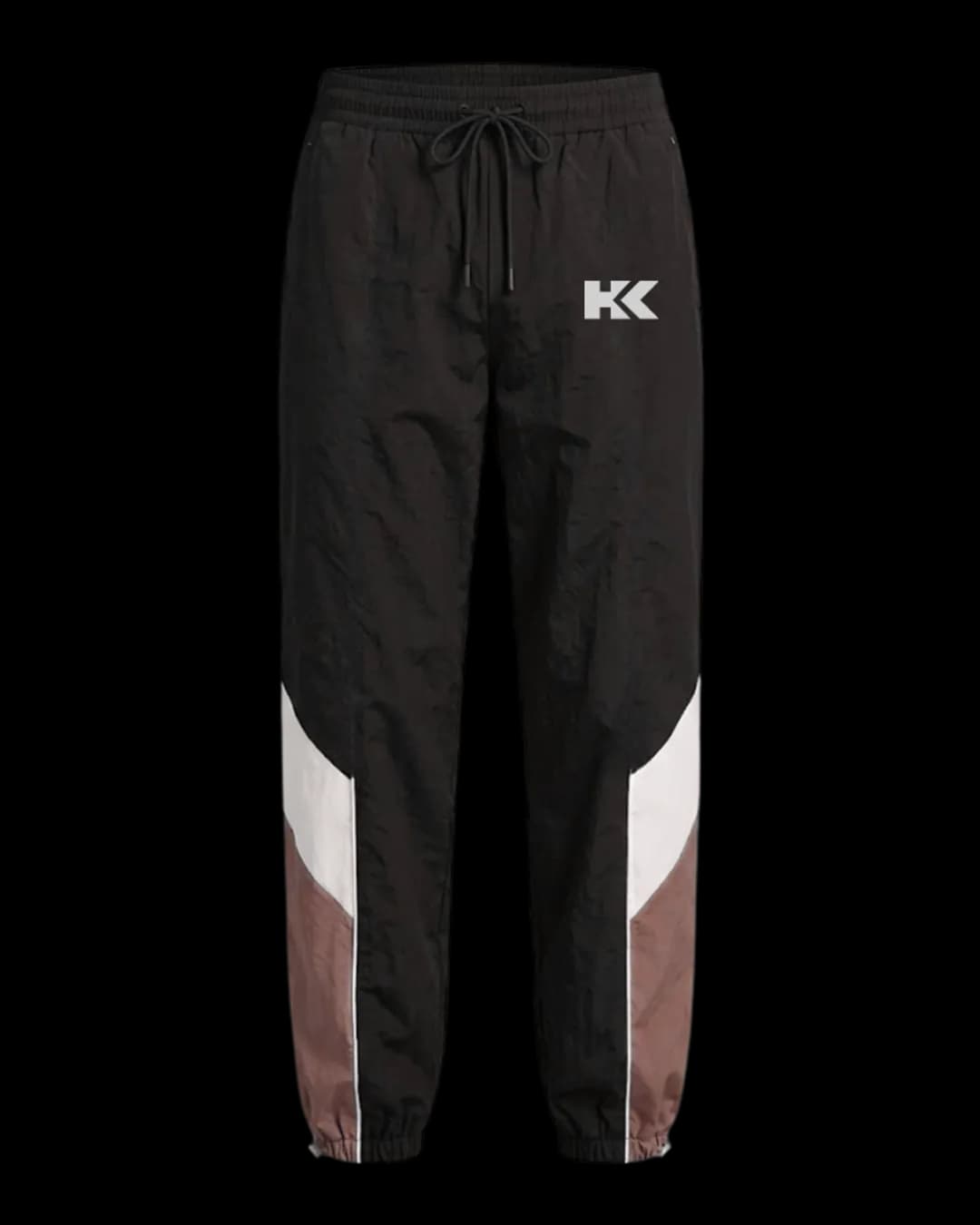 Colour Panel Track Pants in White Panel