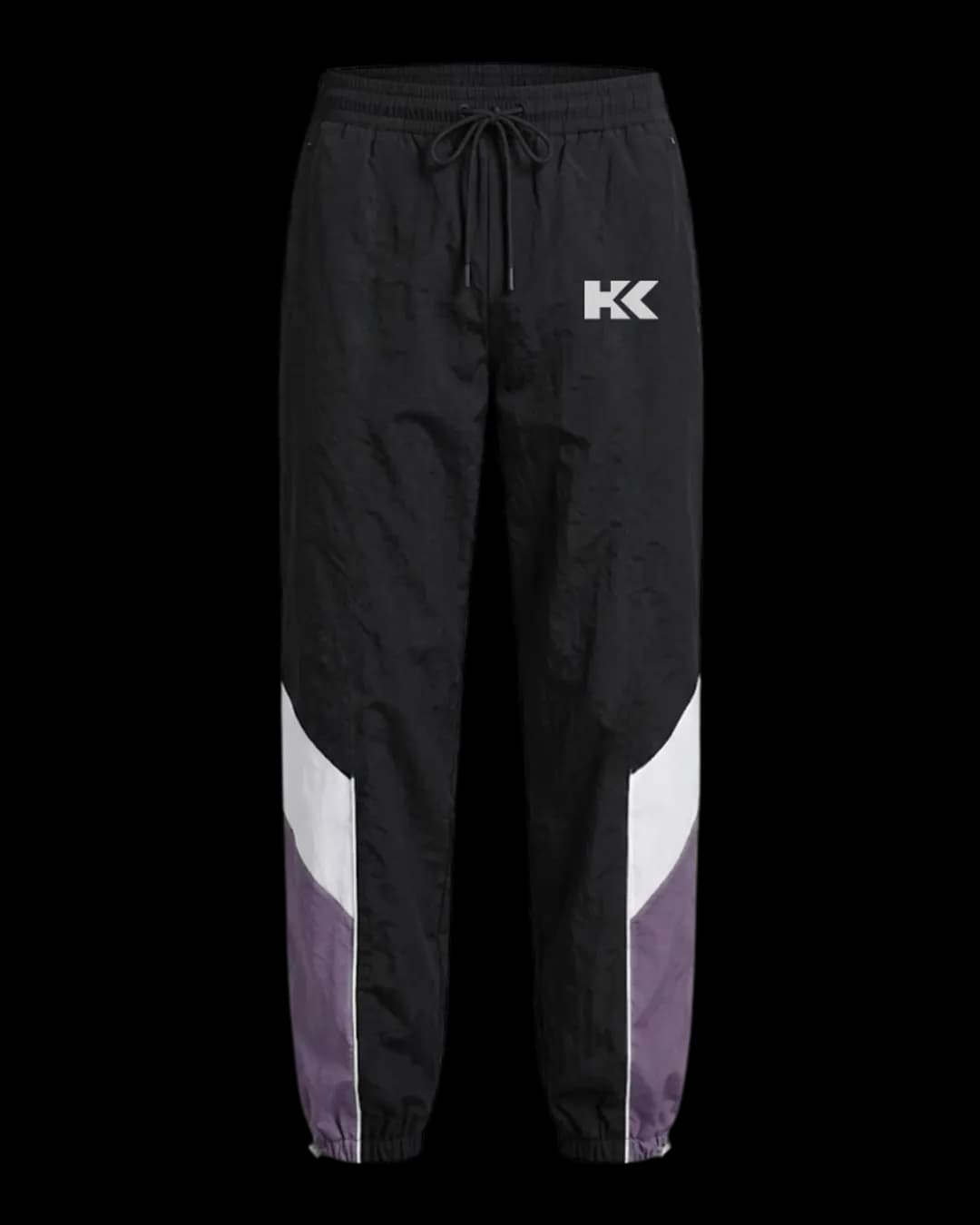 Colour Panel Track Pants in Purple Panel