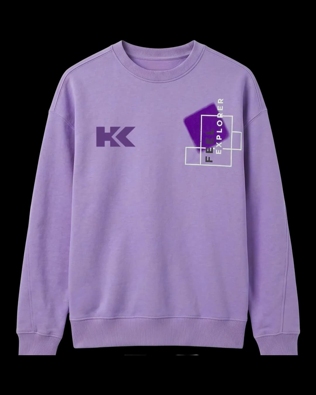 Graphic Crew Sweatshirt in Lavender