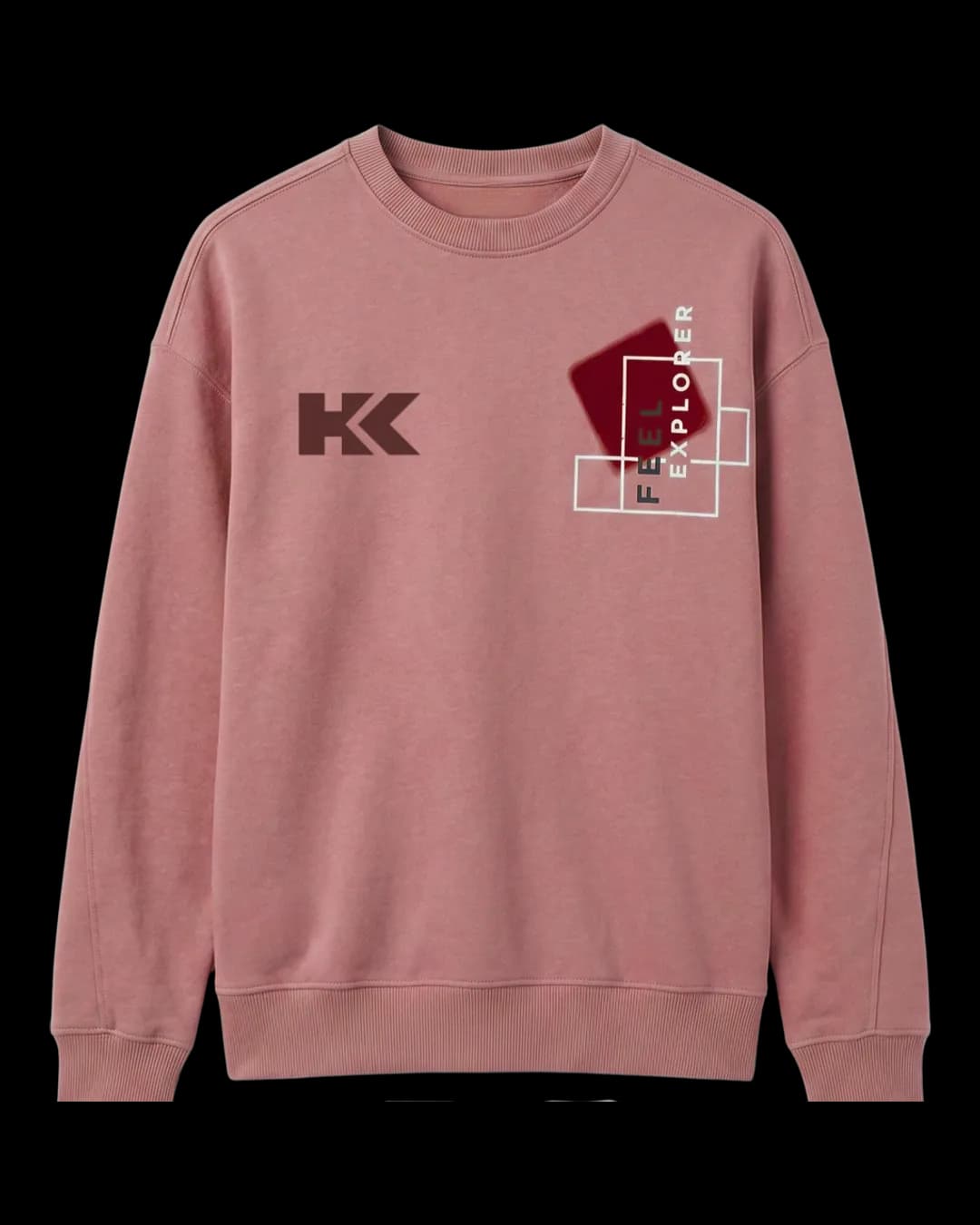 Graphic Crew Sweatshirt in Pink