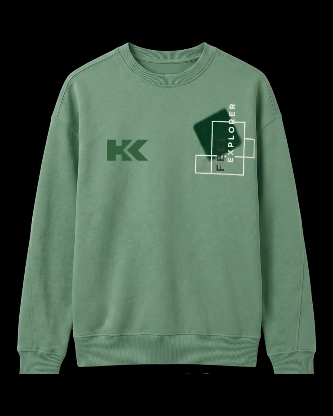 Graphic Crew Sweatshirt in Green