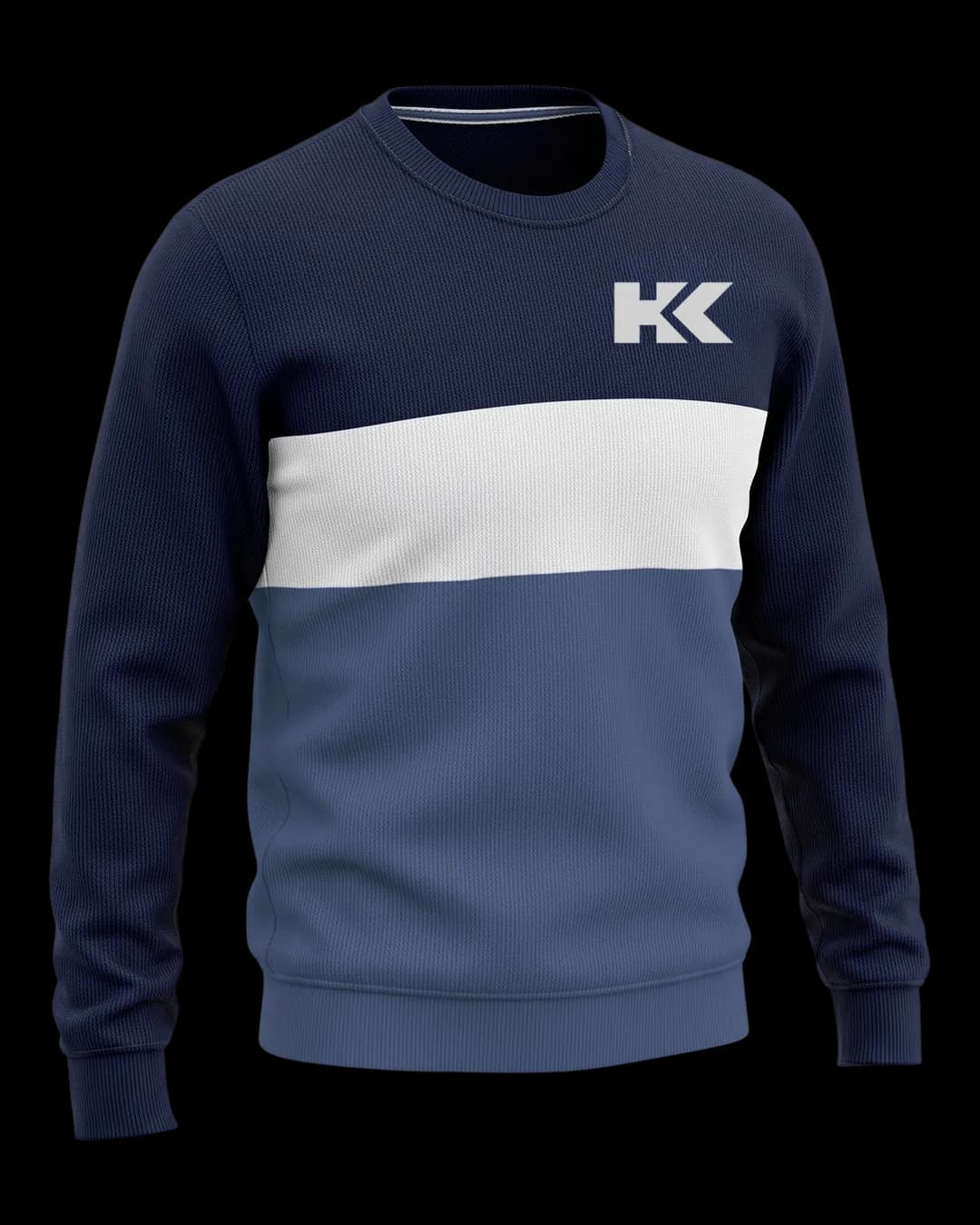 Chest Band Sweatshirt in Navy