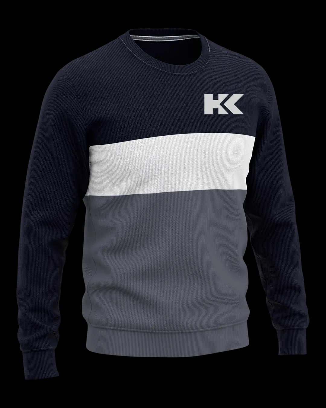 Chest Band Sweatshirt in Dark Navy