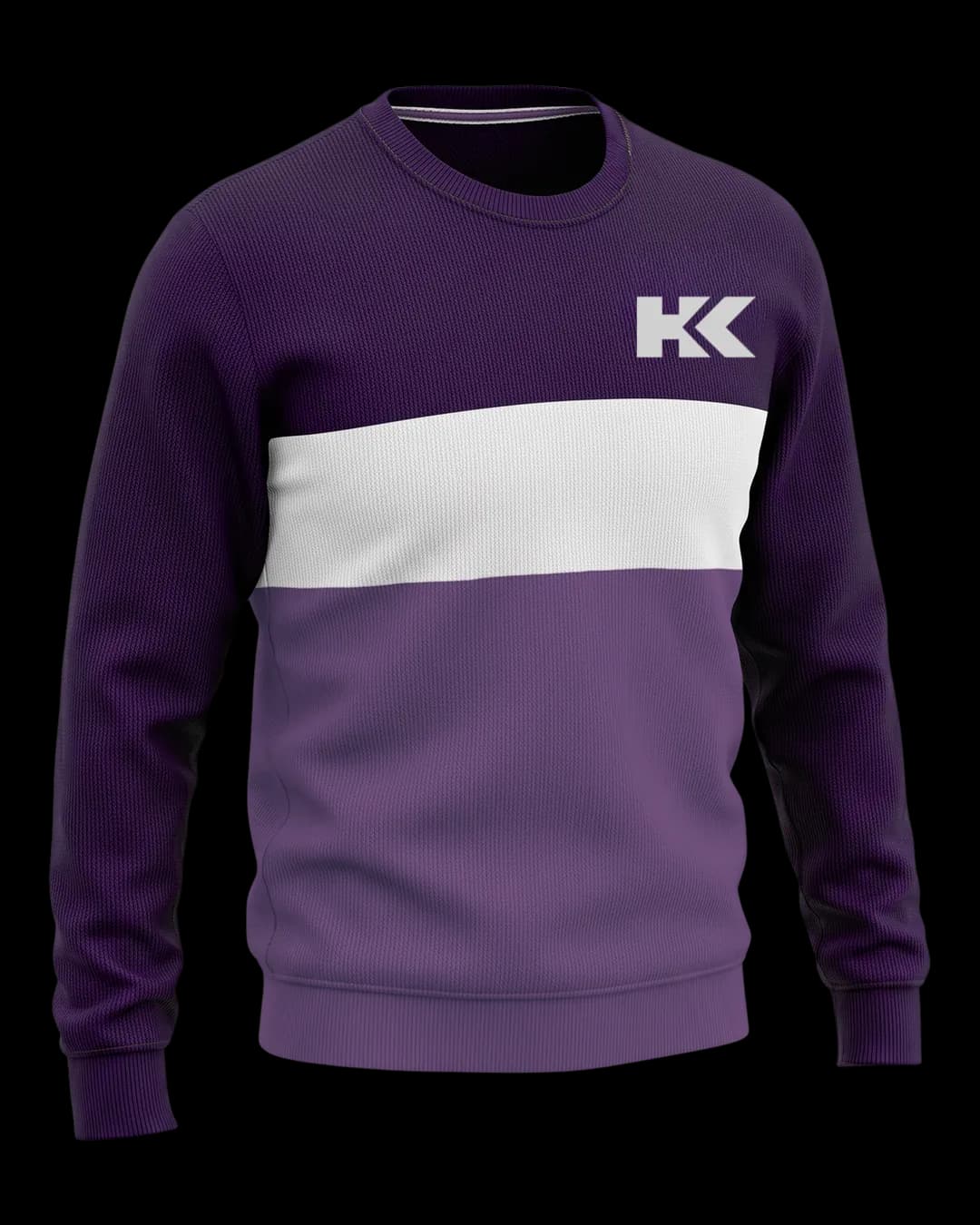 Chest Band Sweatshirt in Purple