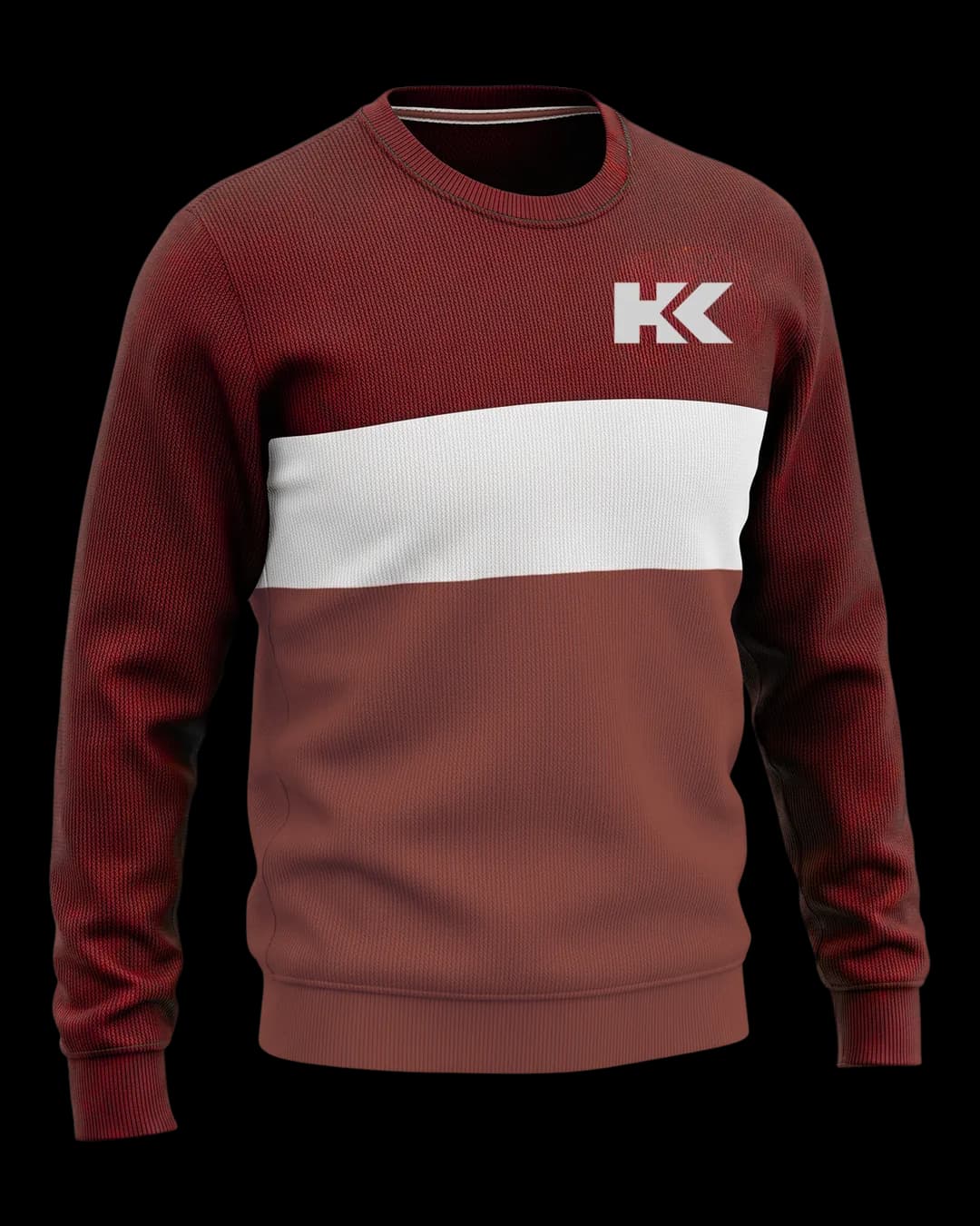 Chest Band Sweatshirt in Red