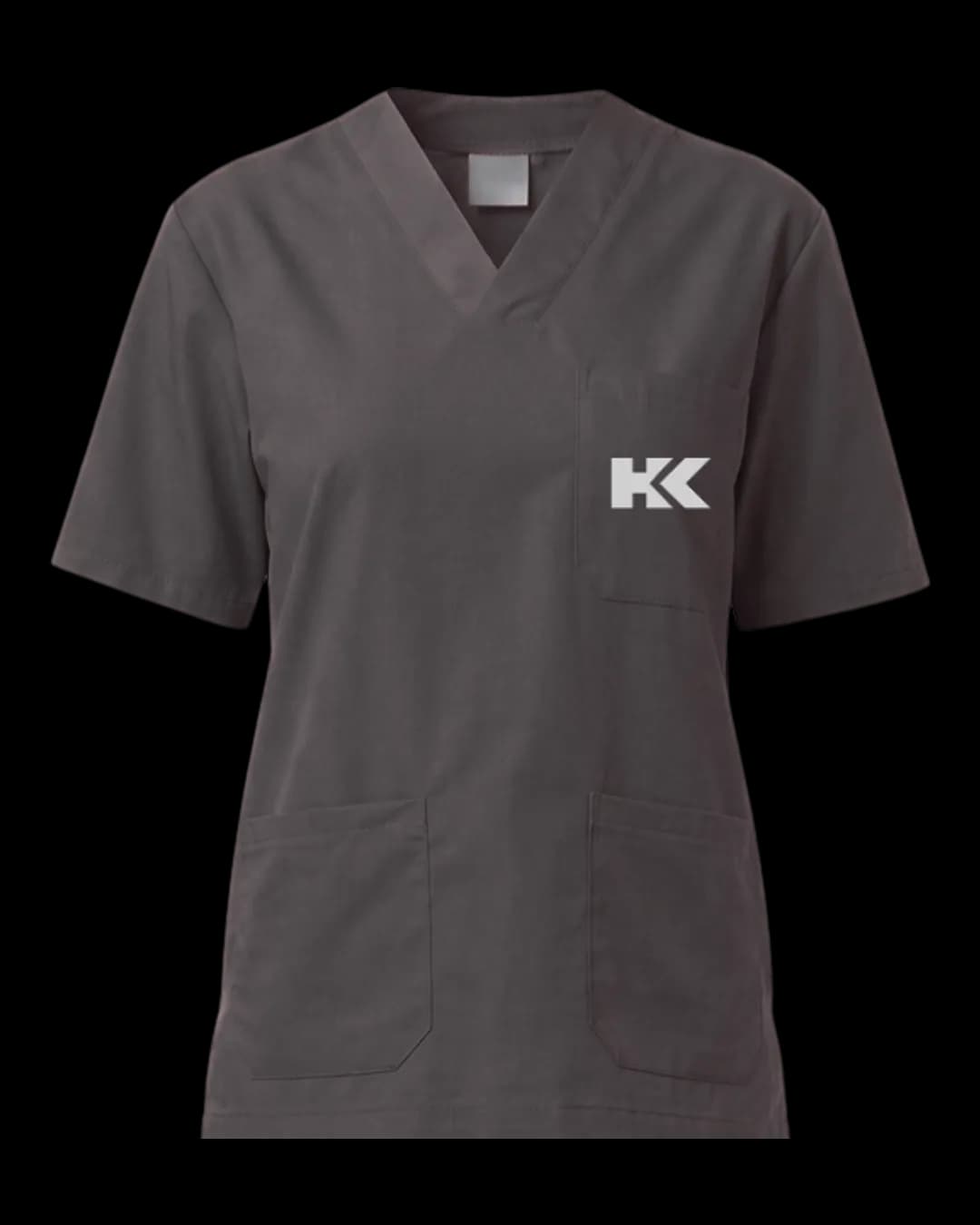 Scrub Top in Charcoal