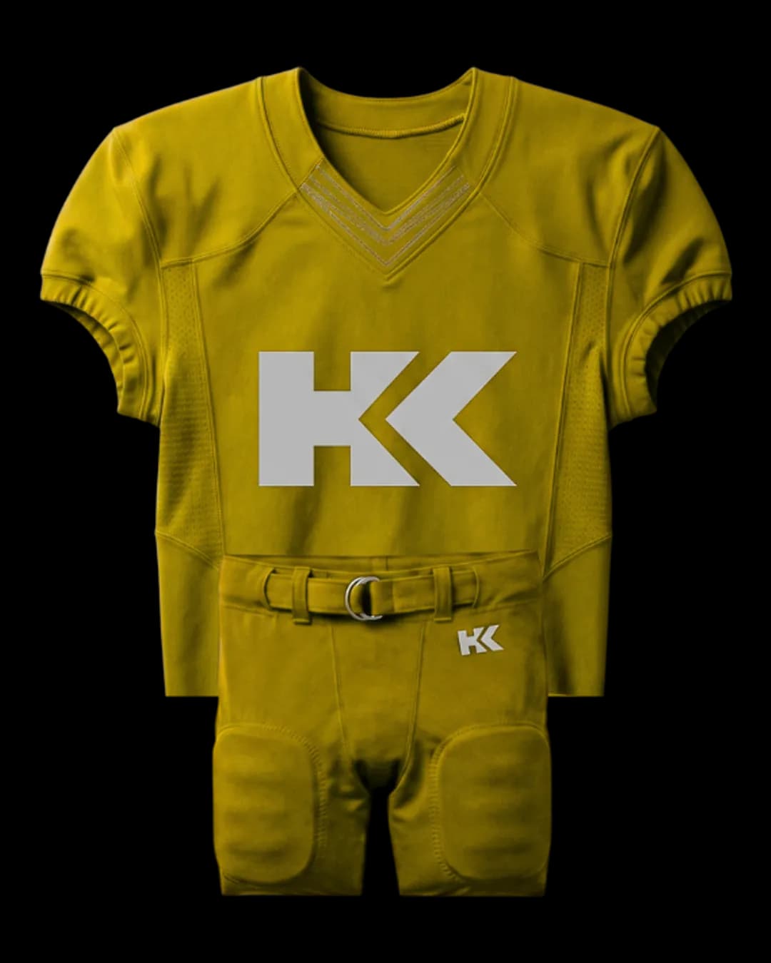 Classic American Football Uniform in Gold