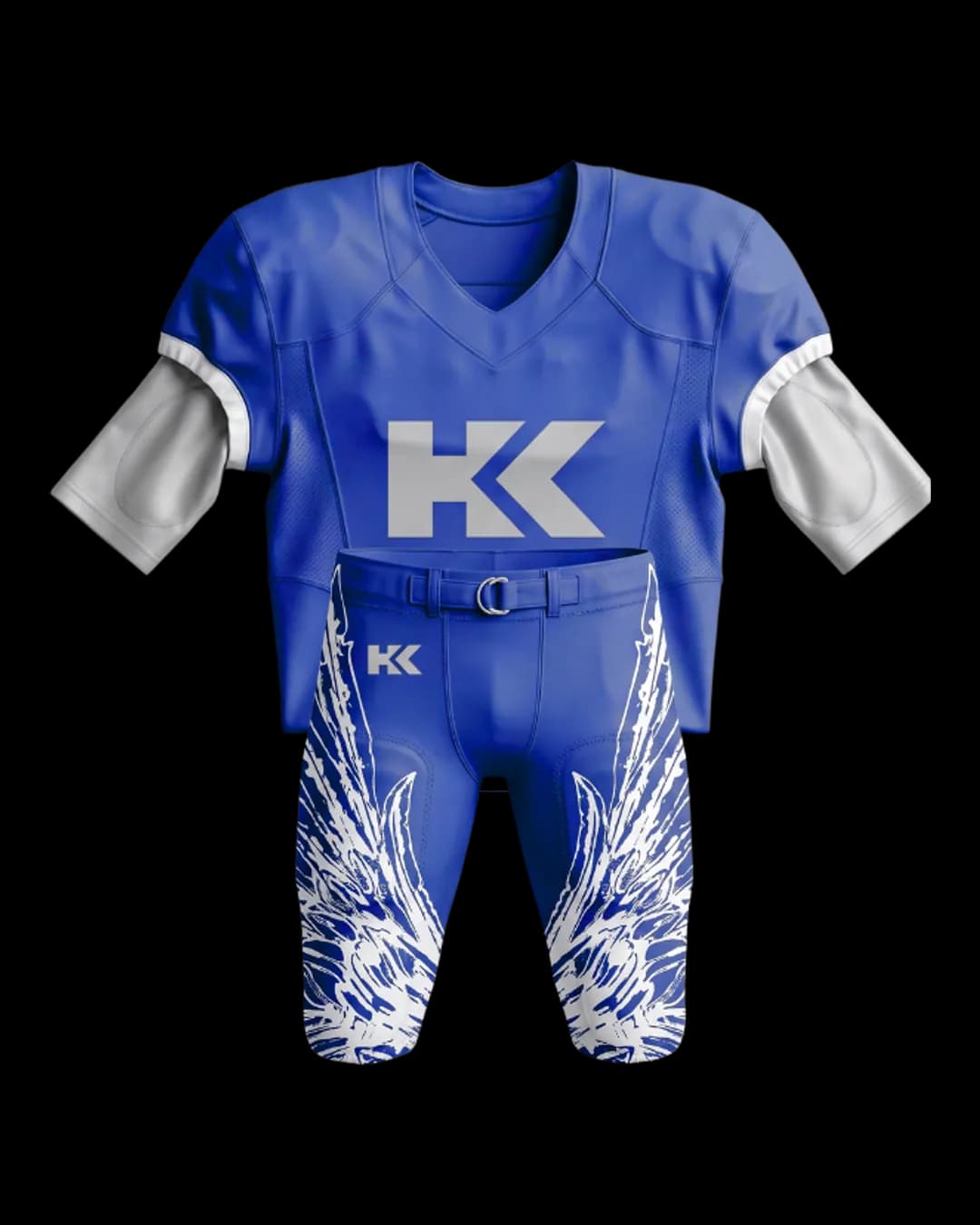 Graphic Print American Football Uniform in Royal Blue