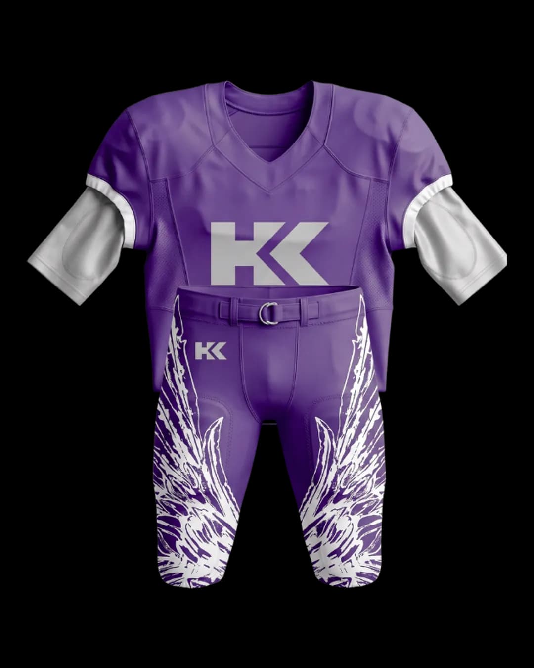 Graphic Print American Football Uniform in Purple