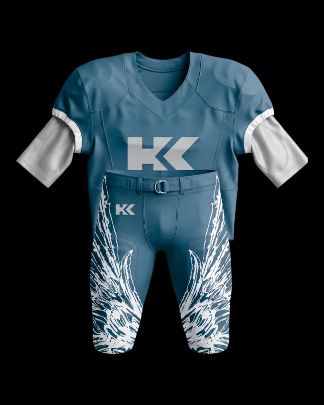 Graphic Print American Football Uniform in Dark Royal Blue
