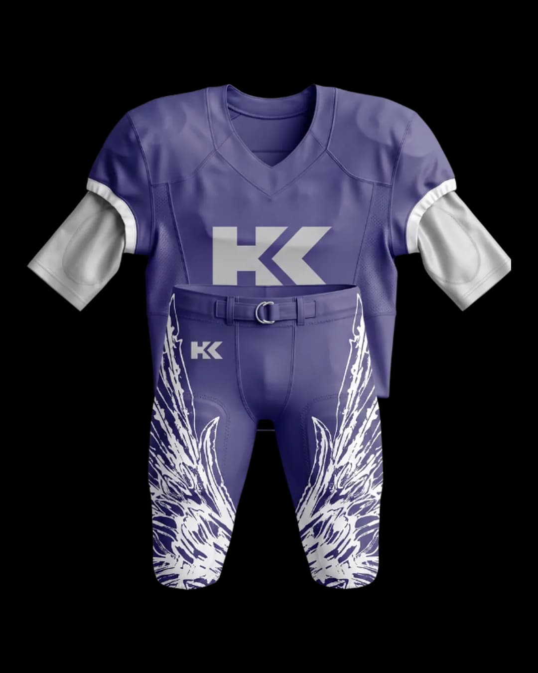 Graphic Print American Football Uniform in Steel Blue