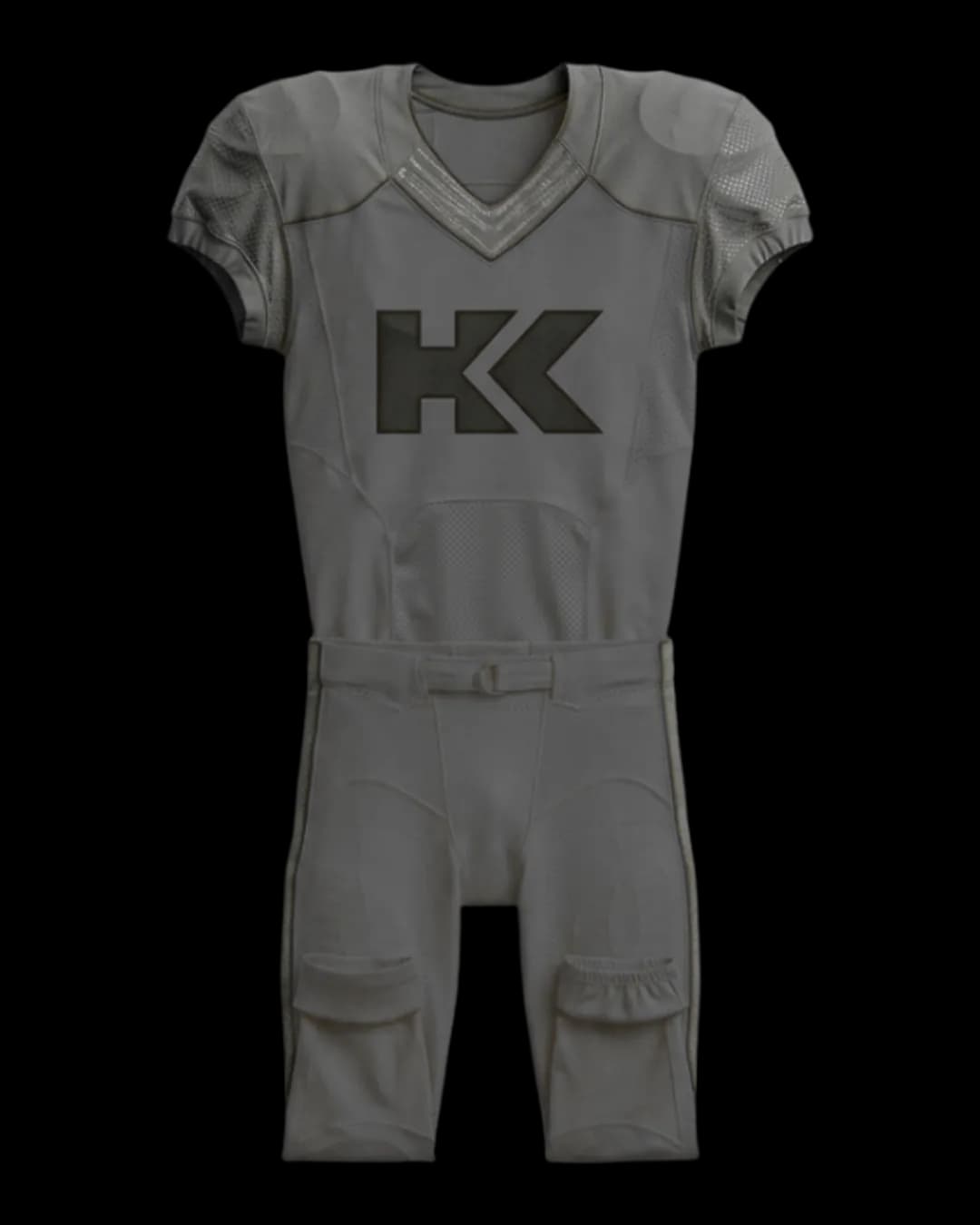 Two-Tone American Football Uniform in Charcoal