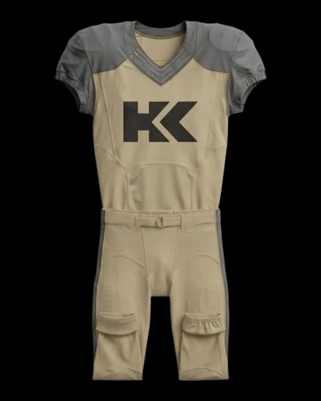 Two-Tone American Football Uniform in Tan