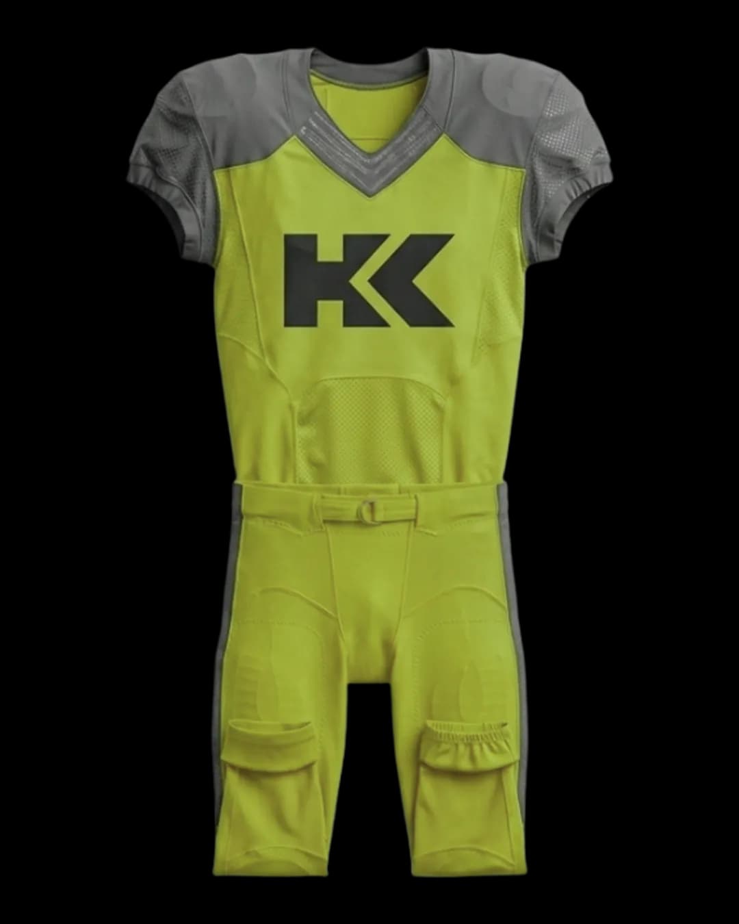 Two-Tone American Football Uniform in Lime