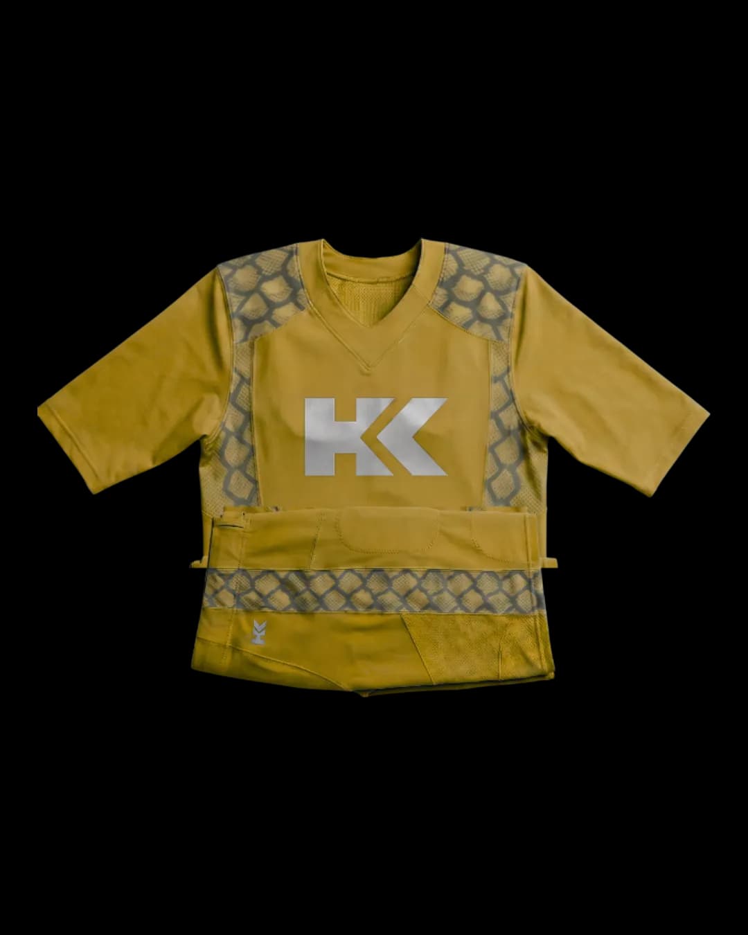 Hex Panel American Football Uniform in Gold