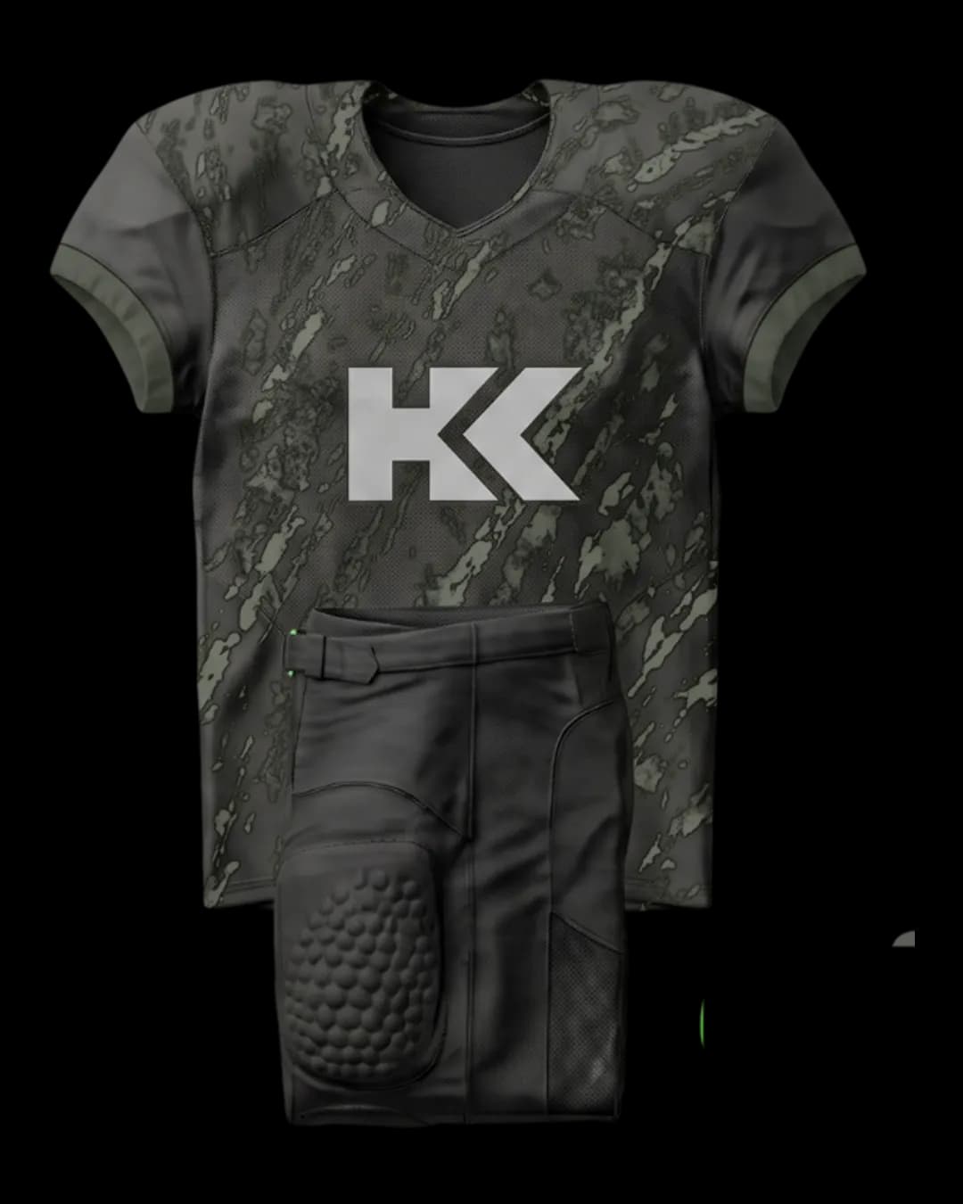 Splatter Print American Football Uniform in Charcoal