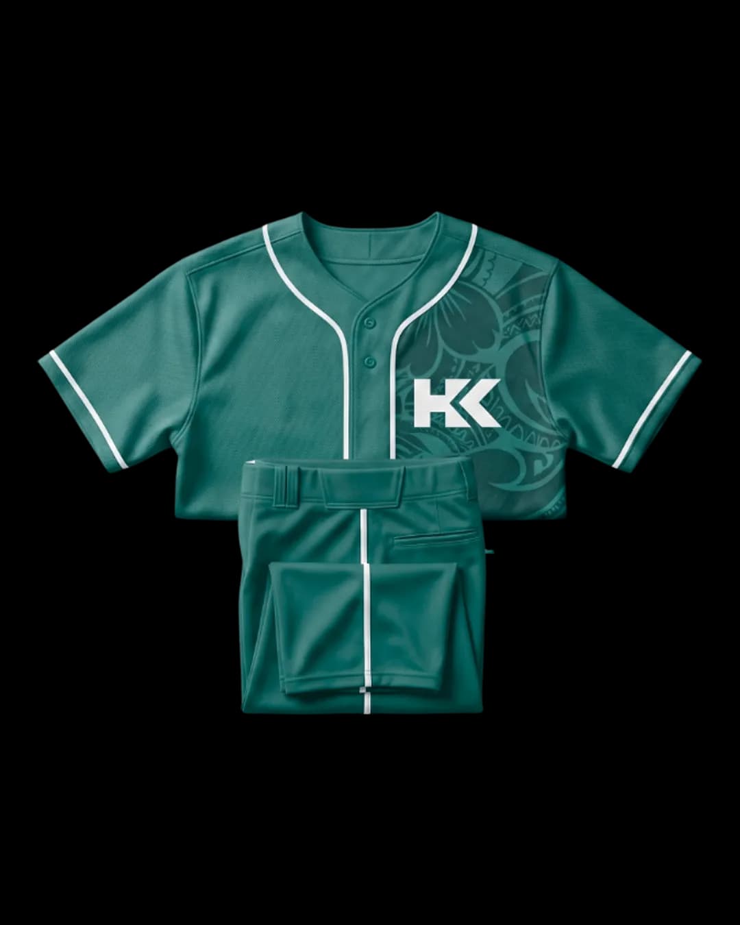 Classic Baseball Uniform in Teal