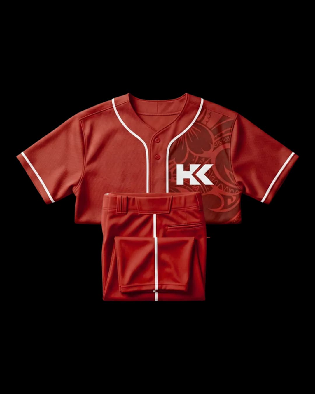 Classic Baseball Uniform in Red