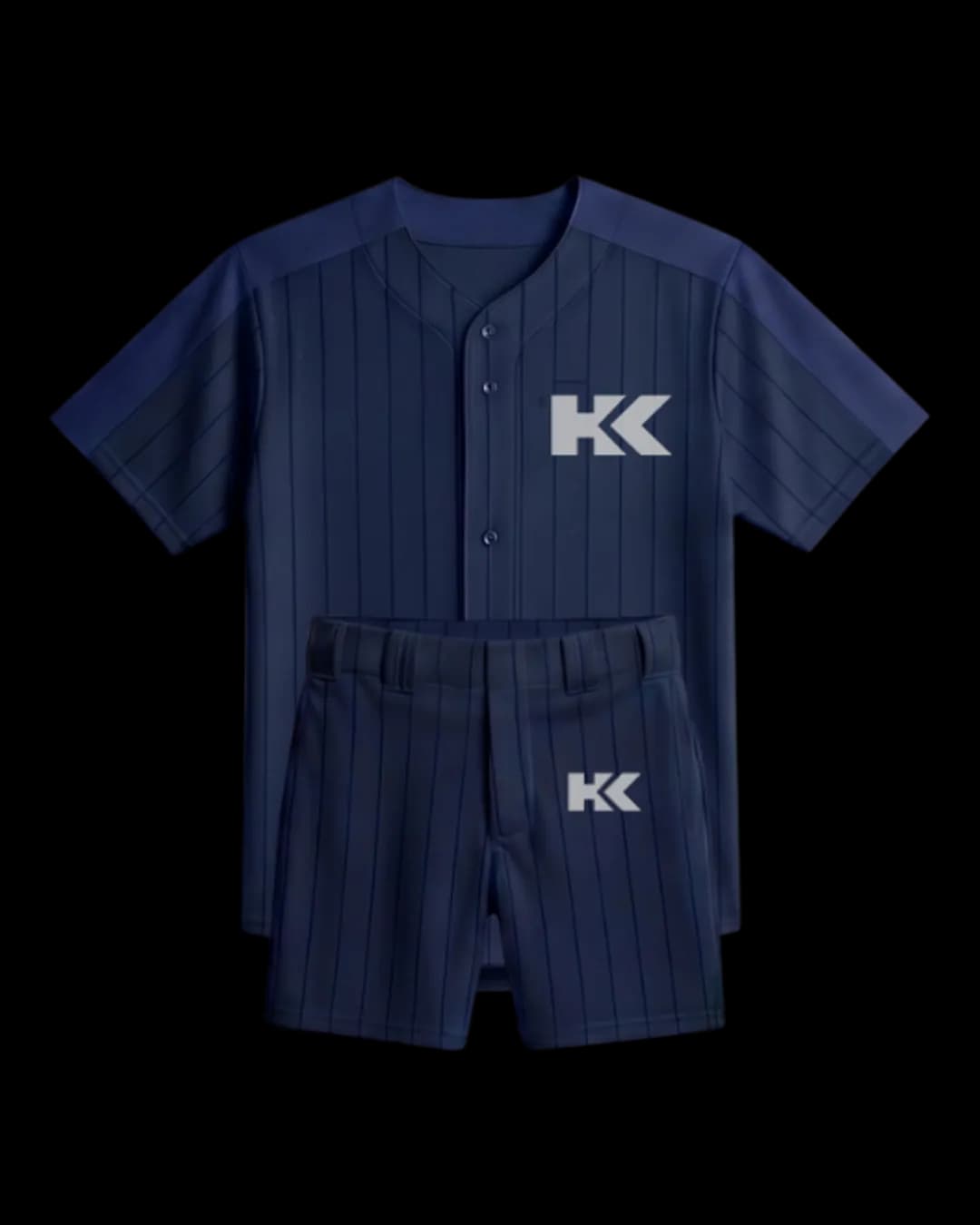 Pinstripe Baseball Uniform in Navy