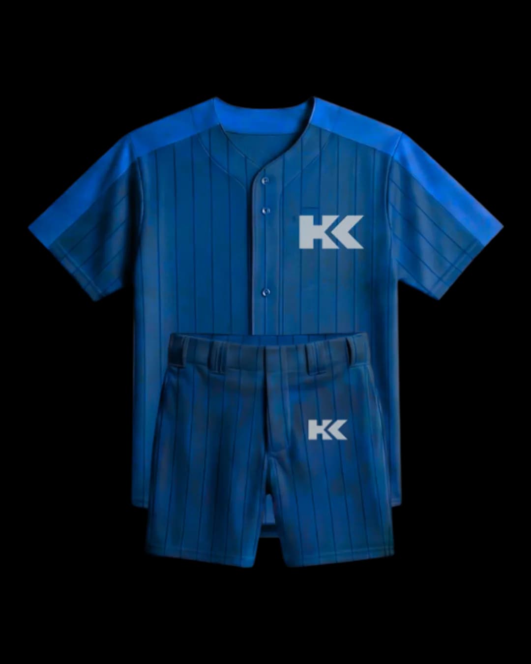 Pinstripe Baseball Uniform in Royal Blue