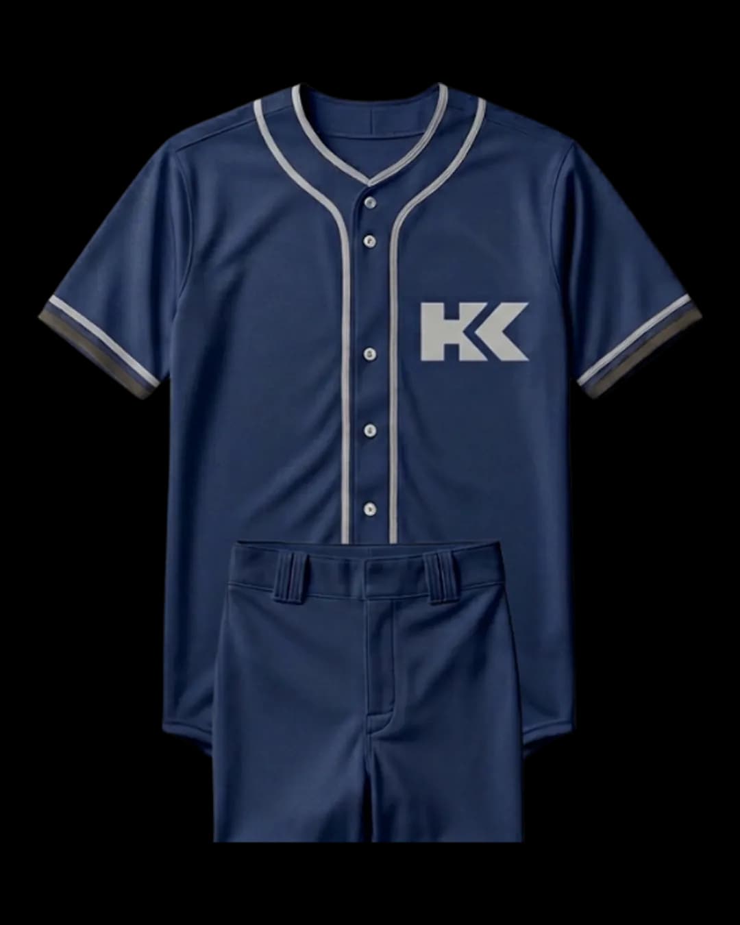 Vintage-Style Baseball Uniform in Navy