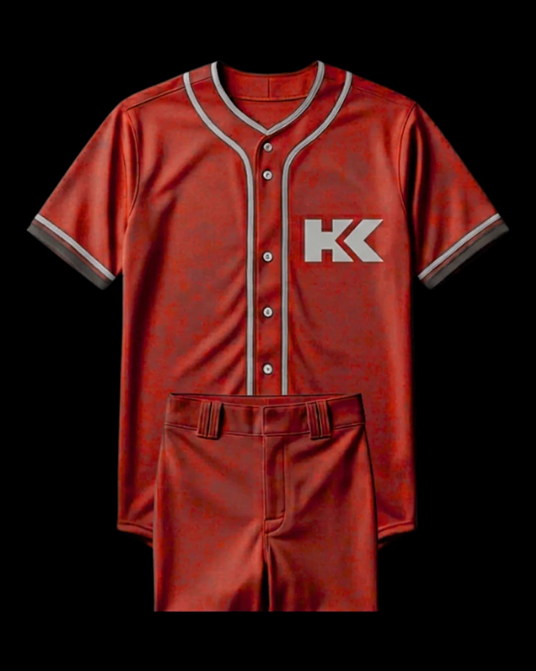 Vintage-Style Baseball Uniform in Red