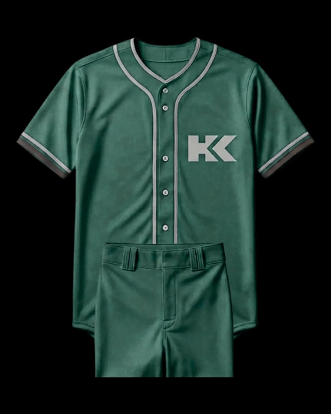 Vintage-Style Baseball Uniform in Teal