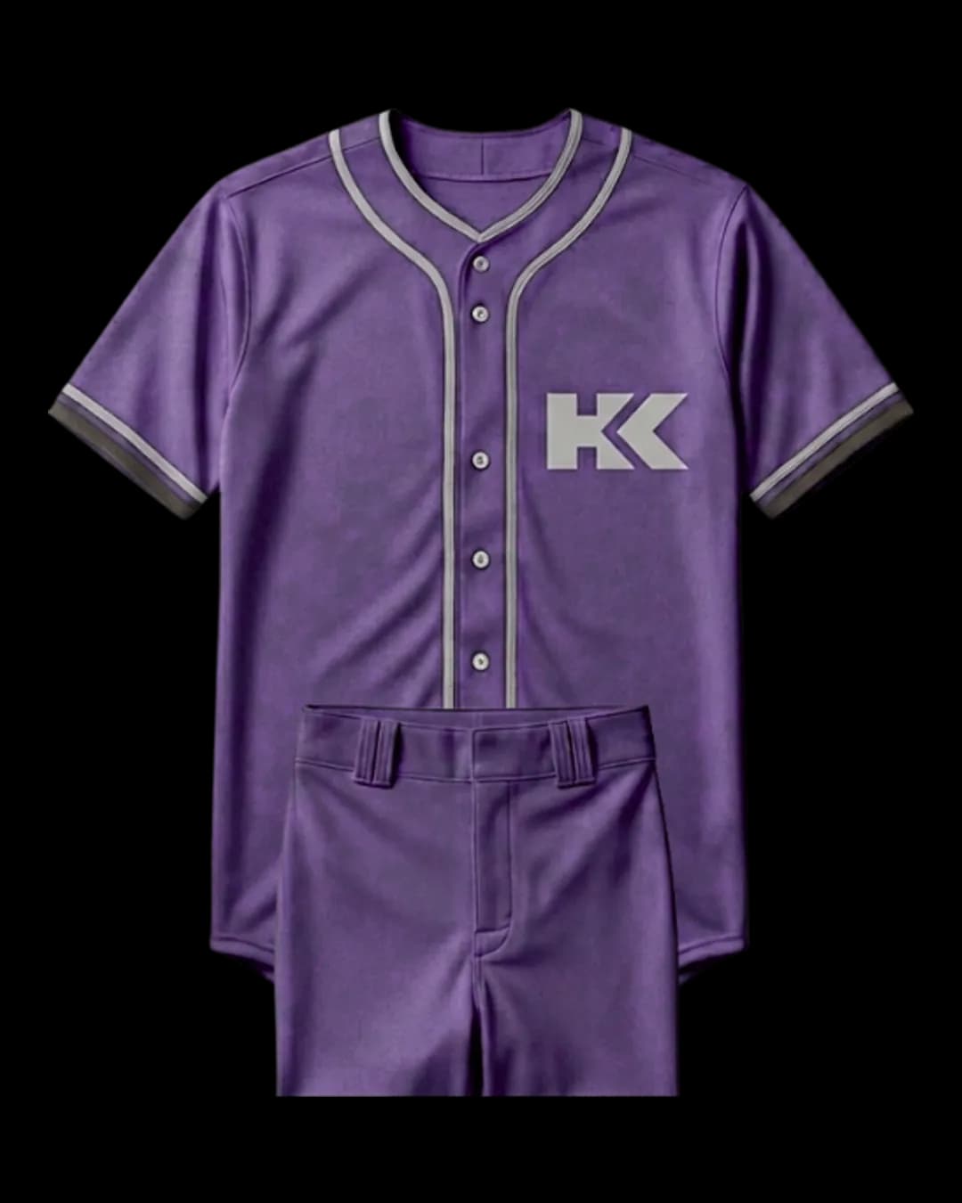 Vintage-Style Baseball Uniform in Purple