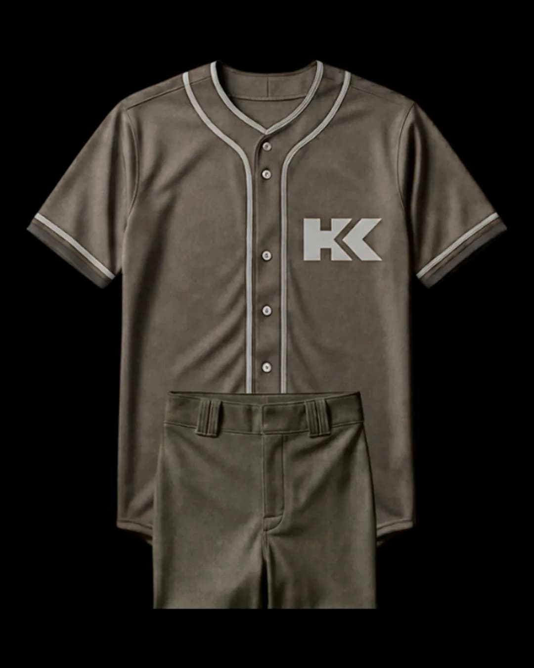 Vintage-Style Baseball Uniform in Brown