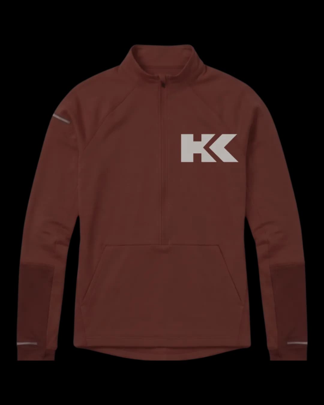 Quarter-Zip Training Top in Maroon