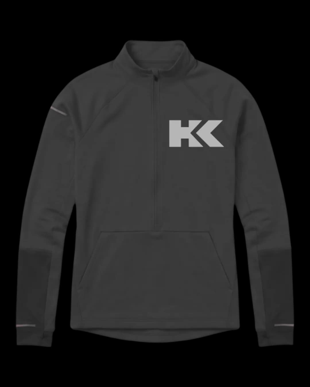 Quarter-Zip Training Top in Charcoal