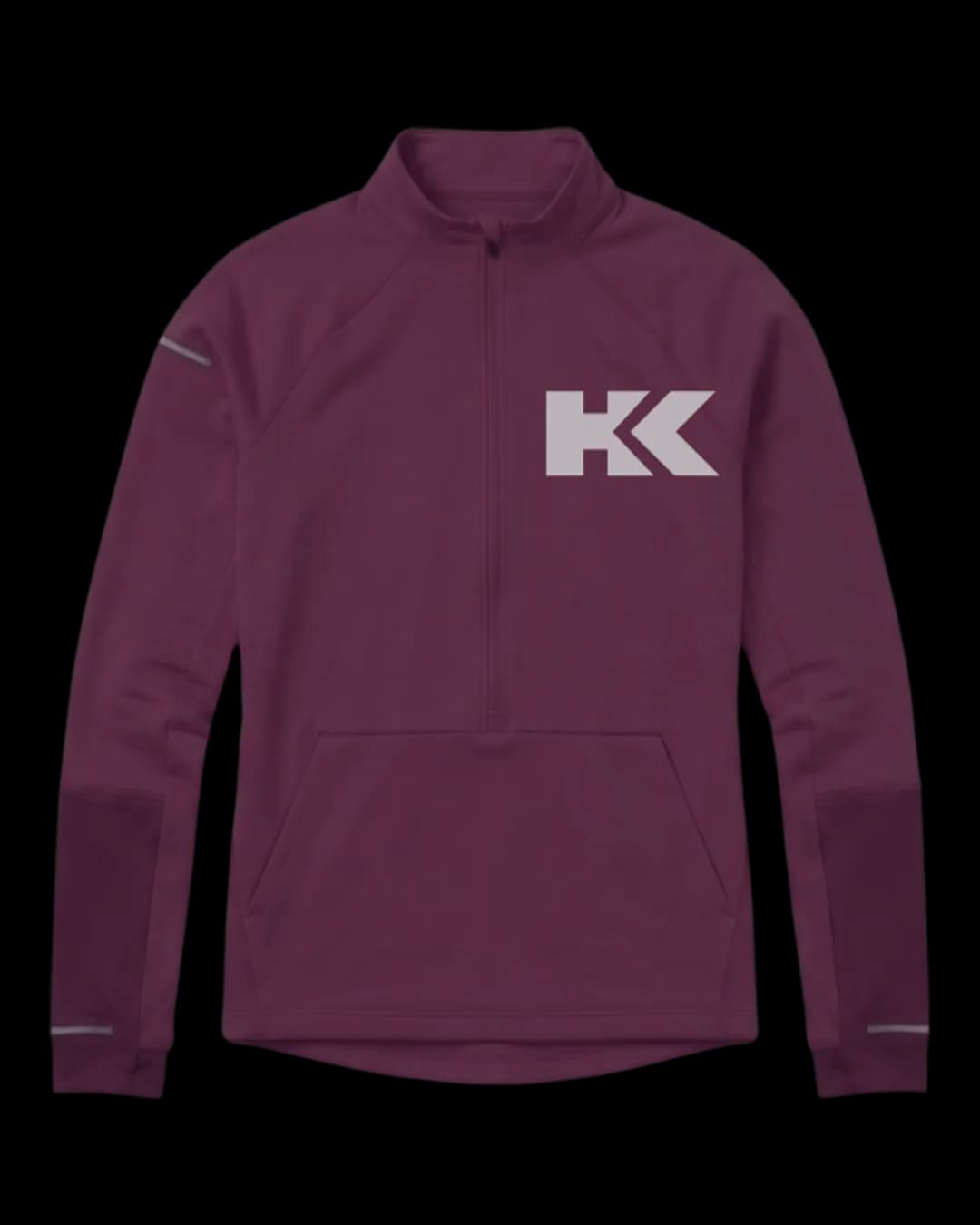 Quarter-Zip Training Top in Burgundy