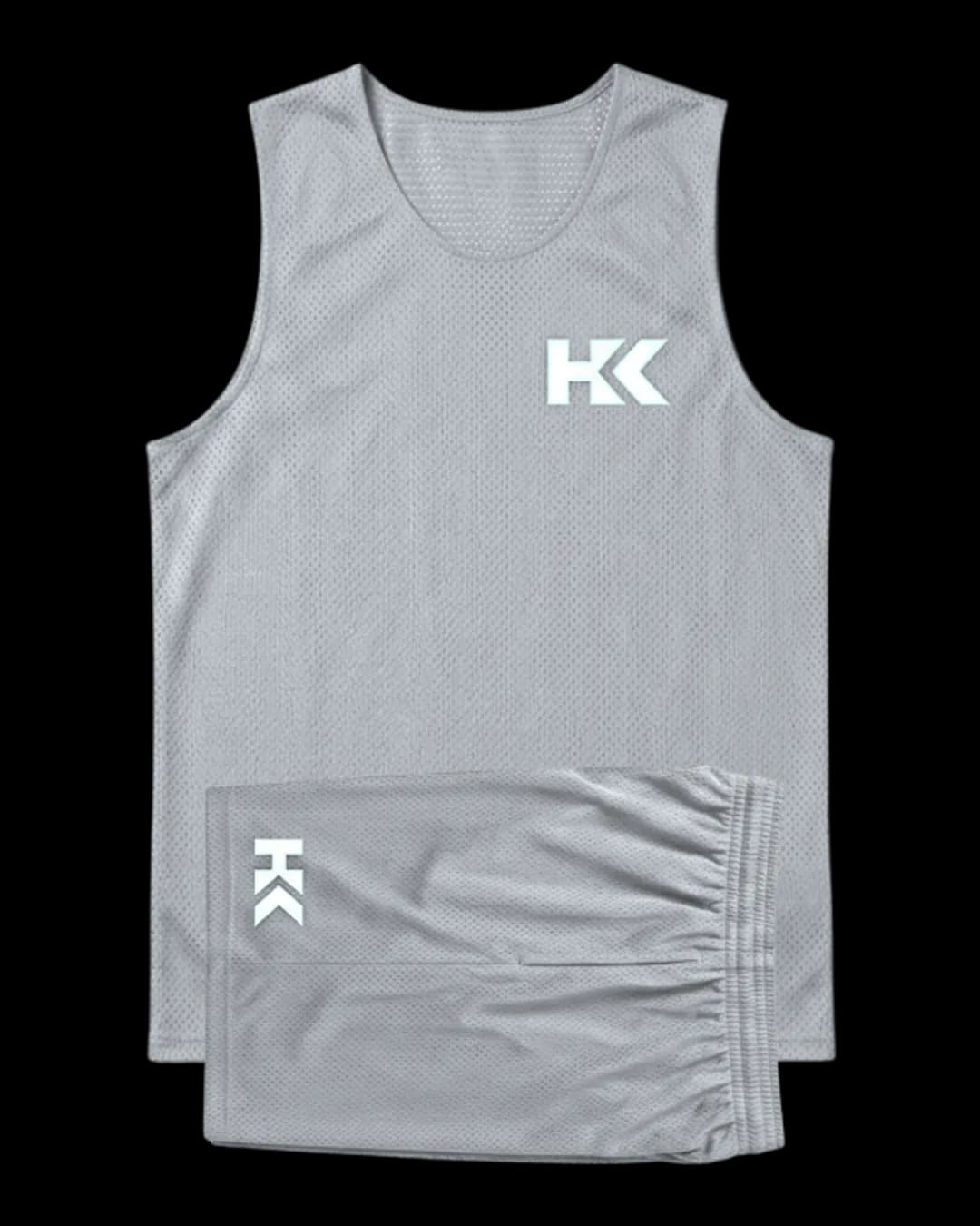 Classic Basketball Uniform in Light Grey