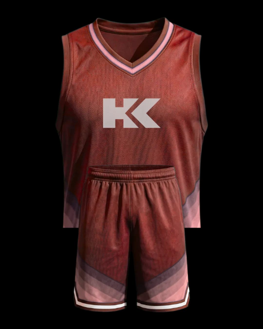 Fade Hem Basketball Uniform in Red