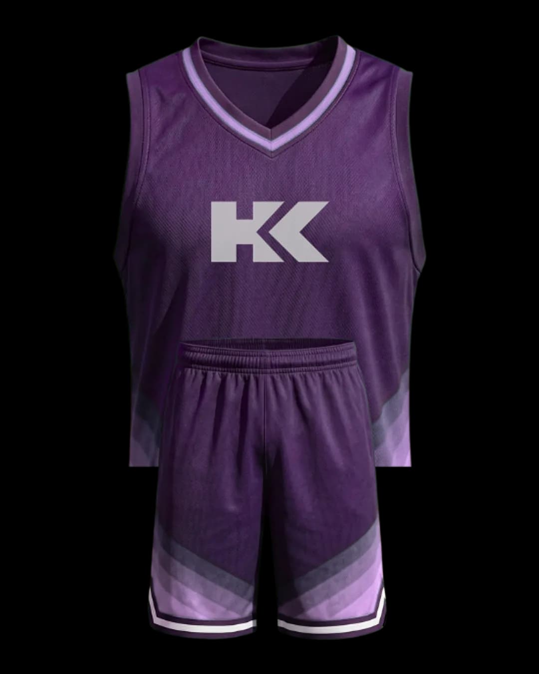 Fade Hem Basketball Uniform in Purple