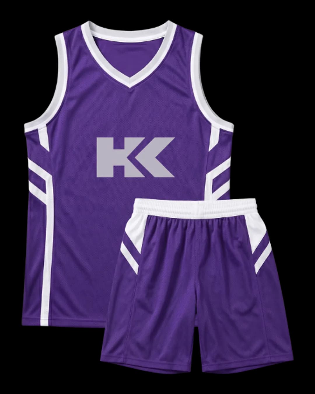 Side Stripe Basketball Uniform in Purple