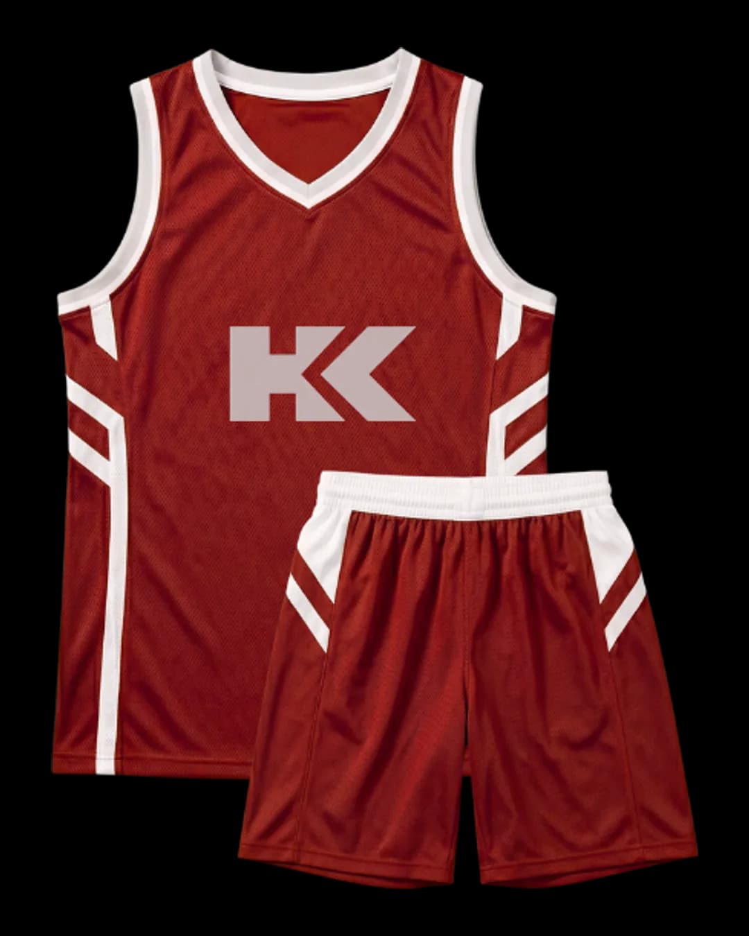 Side Stripe Basketball Uniform in Red